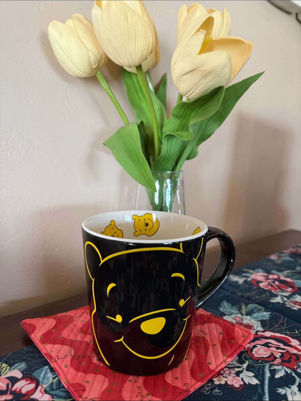 Disney Black and Yellow Winnie the Pooh Face Mug